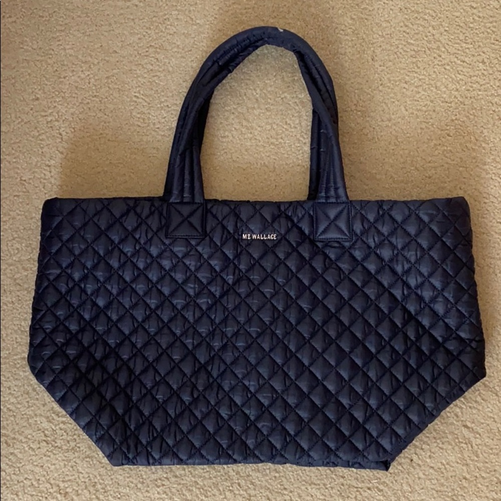 MZ Wallace navy large metro tote